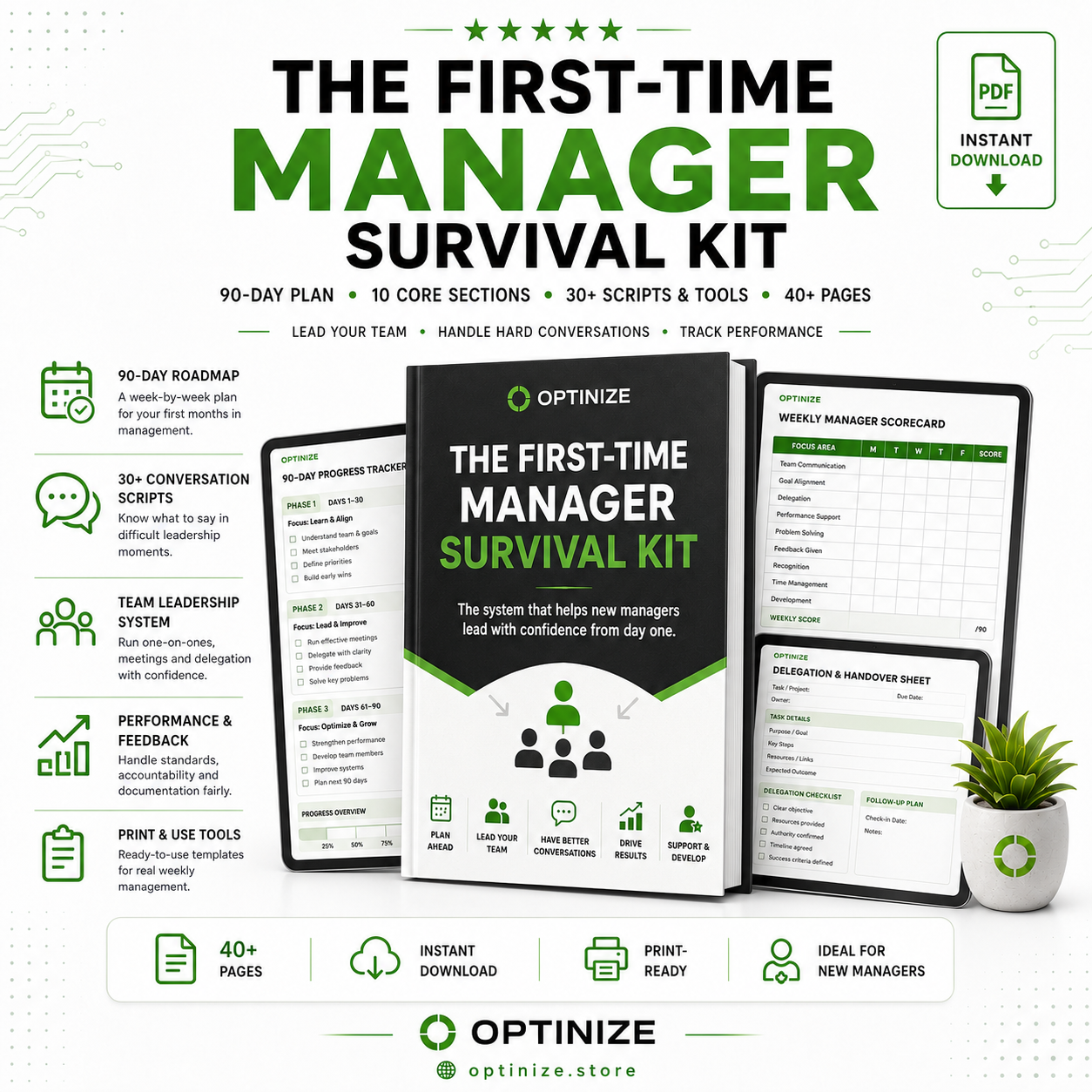 The First-Time Manager Survival Kit — Complete Leadership System for New Managers