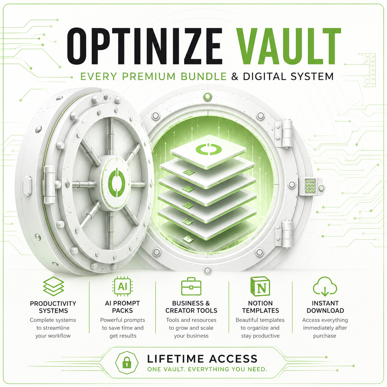 The Optinize Vault — Every Premium Bundle & Digital System