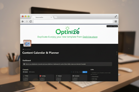 βοΈ Creator & Content Productivity System β 13 Templates for Consistent Creators