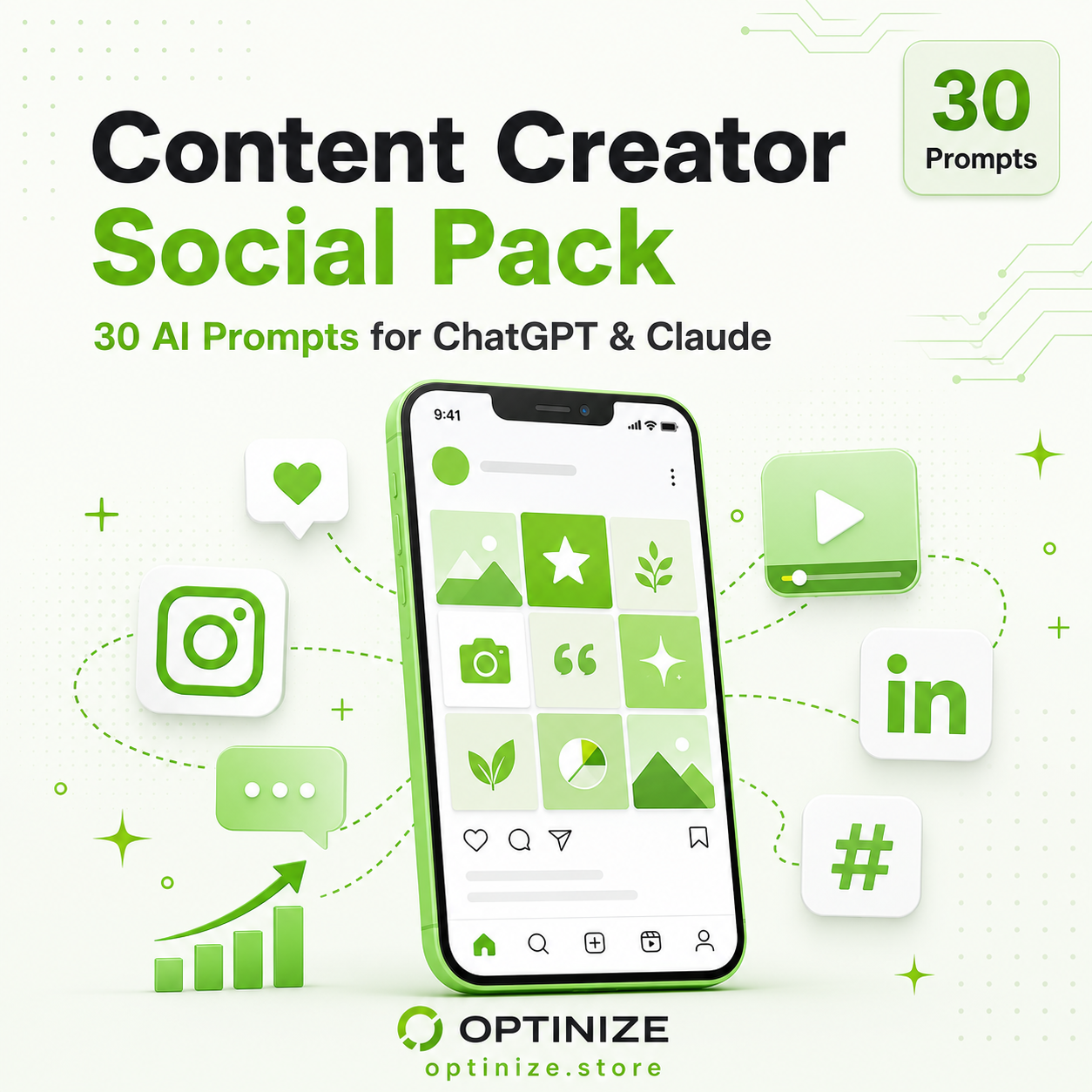 Content Creator Social Pack — ChatGPT & Claude Edition