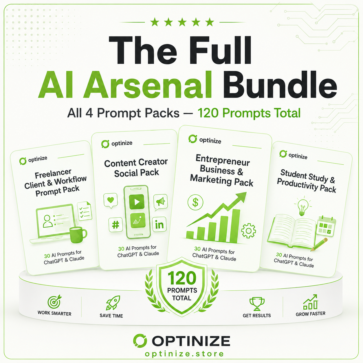 The Full AI Arsenal Bundle — All 4 Prompt Packs