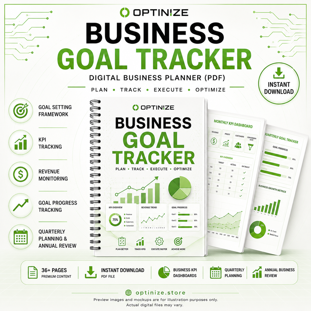 Business Goal Tracker | KPI & Revenue Planner